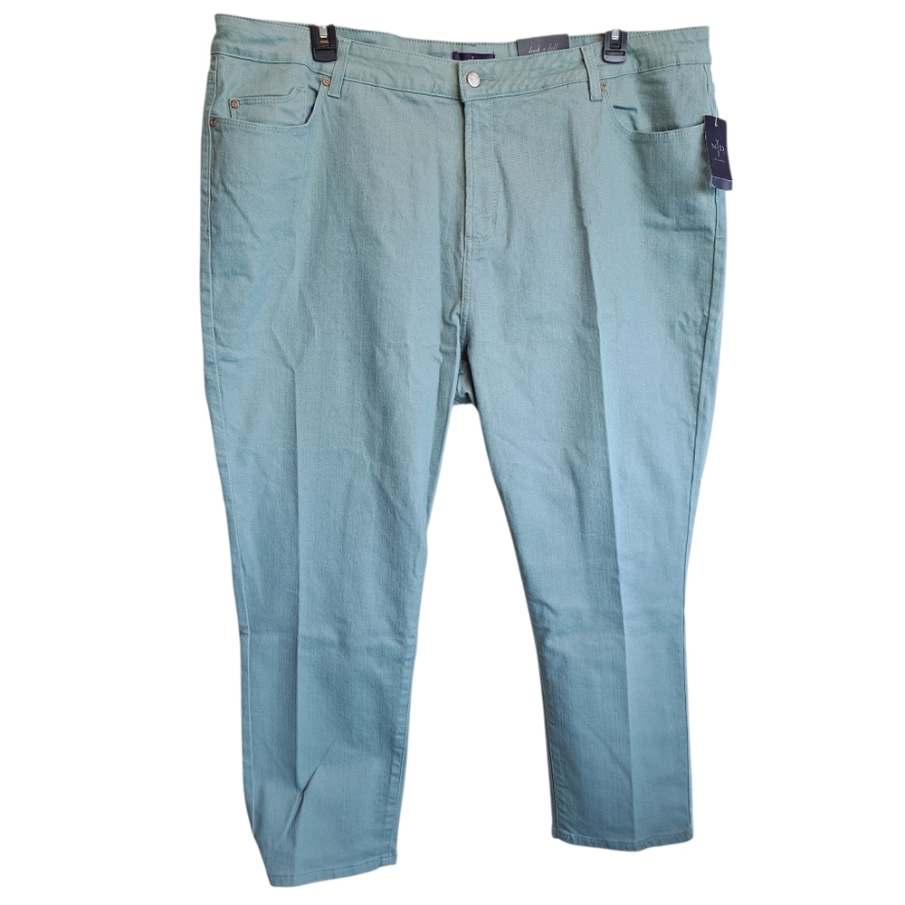 NYDJ Mint Green Lift And Tuck Jeans Size 24w